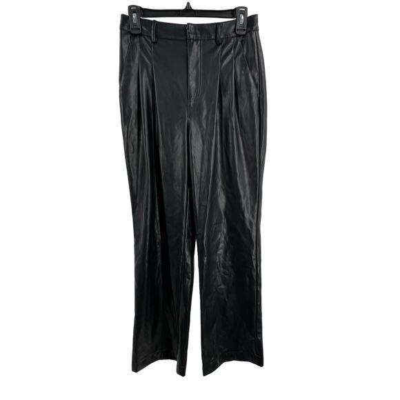 7FAMK Seven For All Mankind Vegan Leather Wide Leg Pant Small - Picture 1 of 7